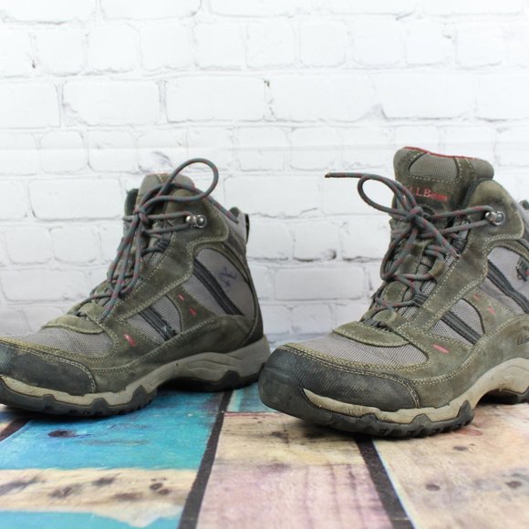 LL Bean Trail Model 4 Tek 2.5 Gray Suede Mesh Hiking Boots 9.5 M - Picture 2 of 11